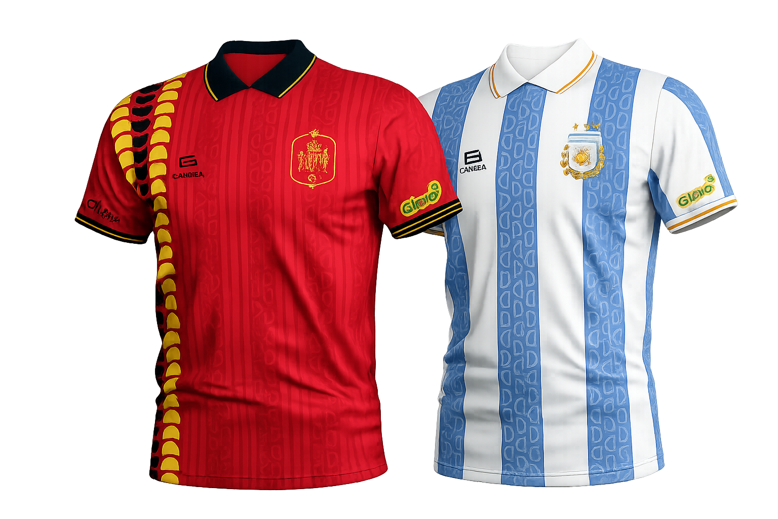 Camisetas España y Argentina — premio Golden Ticket Mundial 2026